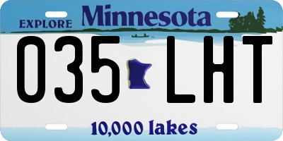 MN license plate 035LHT