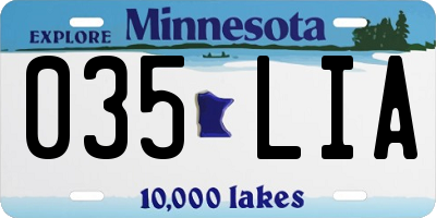MN license plate 035LIA