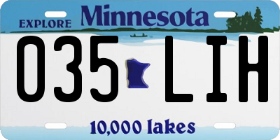 MN license plate 035LIH