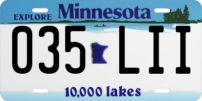 MN license plate 035LII