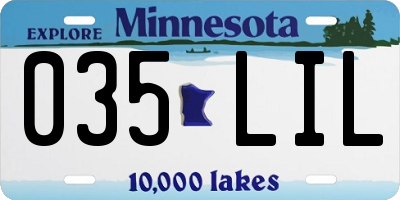 MN license plate 035LIL