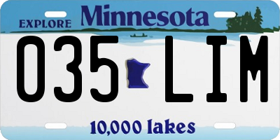 MN license plate 035LIM