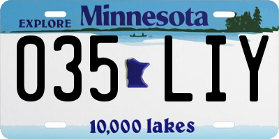 MN license plate 035LIY