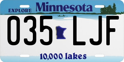MN license plate 035LJF