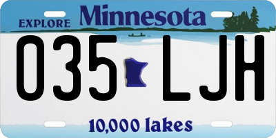 MN license plate 035LJH