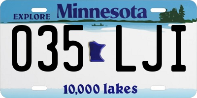 MN license plate 035LJI