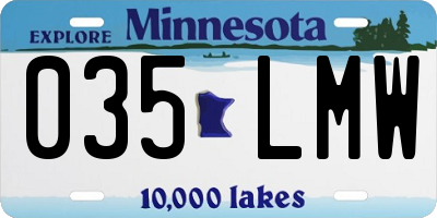 MN license plate 035LMW