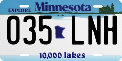 MN license plate 035LNH