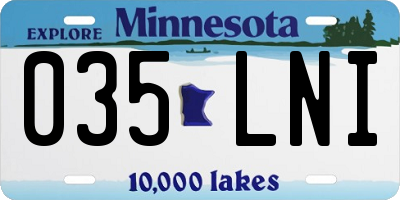 MN license plate 035LNI