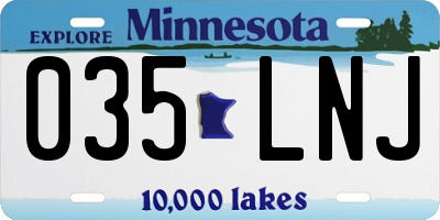 MN license plate 035LNJ