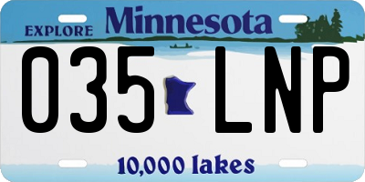 MN license plate 035LNP