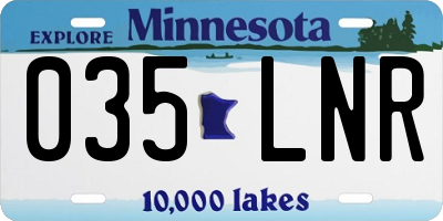 MN license plate 035LNR