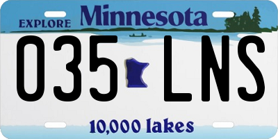 MN license plate 035LNS