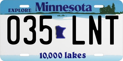 MN license plate 035LNT