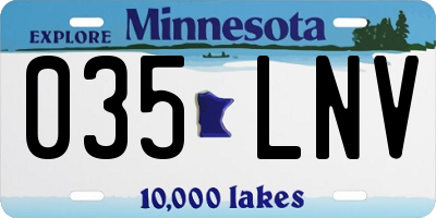 MN license plate 035LNV