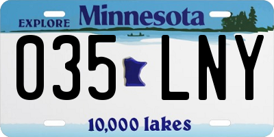 MN license plate 035LNY