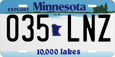 MN license plate 035LNZ