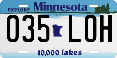 MN license plate 035LOH