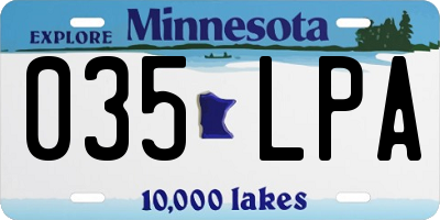 MN license plate 035LPA