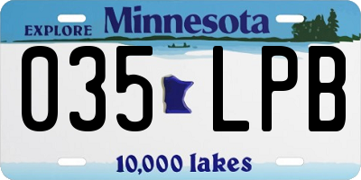 MN license plate 035LPB