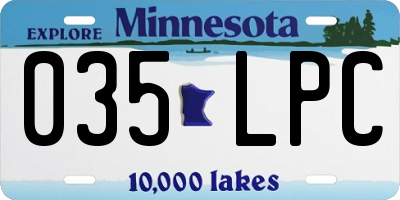 MN license plate 035LPC