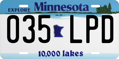 MN license plate 035LPD