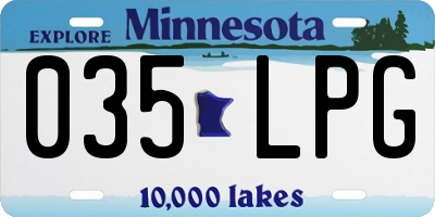 MN license plate 035LPG