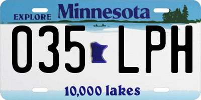 MN license plate 035LPH