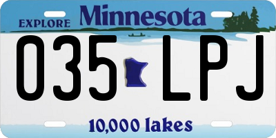 MN license plate 035LPJ