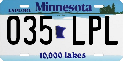 MN license plate 035LPL