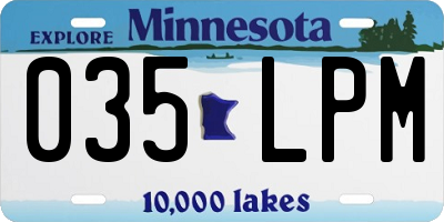 MN license plate 035LPM