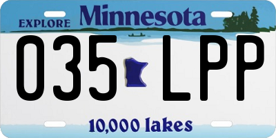MN license plate 035LPP
