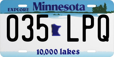 MN license plate 035LPQ