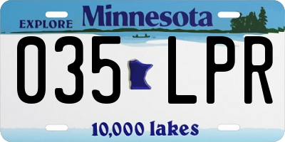 MN license plate 035LPR
