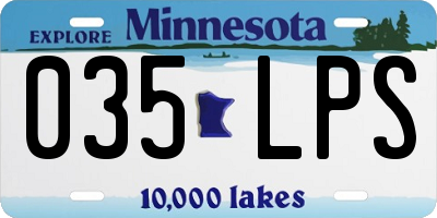 MN license plate 035LPS