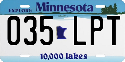 MN license plate 035LPT