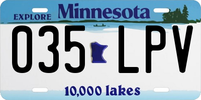 MN license plate 035LPV
