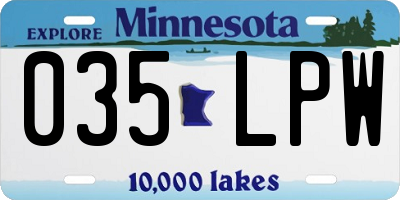 MN license plate 035LPW