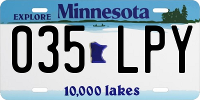 MN license plate 035LPY