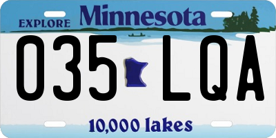 MN license plate 035LQA