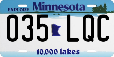 MN license plate 035LQC