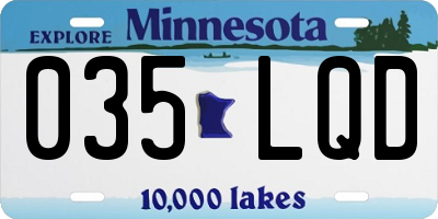 MN license plate 035LQD