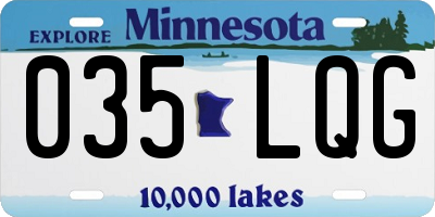 MN license plate 035LQG