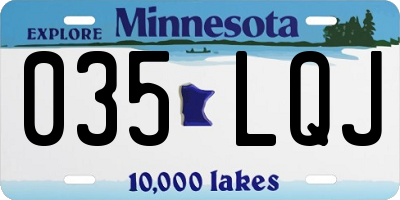 MN license plate 035LQJ