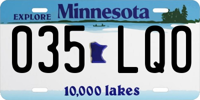 MN license plate 035LQO