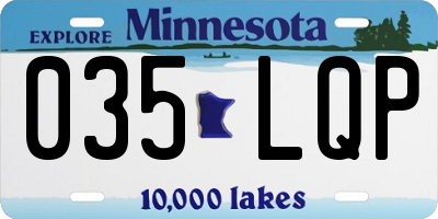 MN license plate 035LQP
