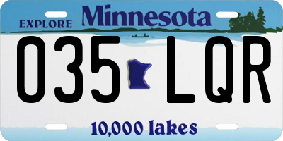 MN license plate 035LQR