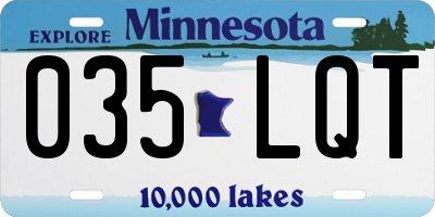 MN license plate 035LQT