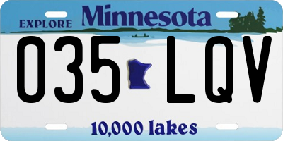 MN license plate 035LQV