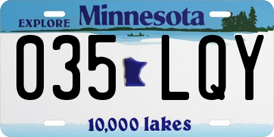 MN license plate 035LQY